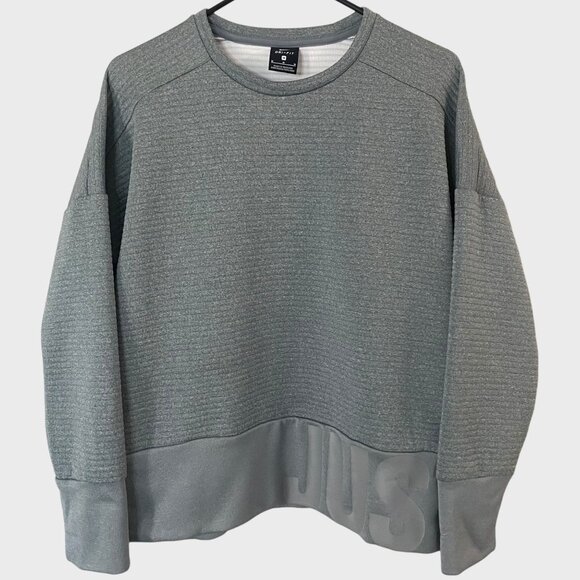 Nike Double Knit Crewneck Sweatshirt Women's Medium Gray Long-Sleeve Pullover - Picture 1 of 13